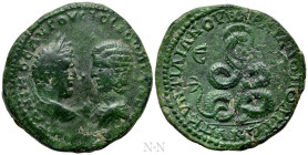 MOESIA INFERIOR. Marcianopolis. Caracalla with Julia Domna (198-217). Ae Pentassarion. Quintillianus, legatus consularis