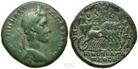 MOESIA INFERIOR. Nicopolis ad Istrum. Macrinus (217-218). Ae Tetrassarion. M. Cl. Agrippa, legatus consularis