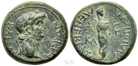 LYDIA. Maeonia. Nero (54-68). Ae. T. Claudius Menekrates, magistrate