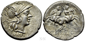 C. SERVILIUS M. F. Denarius (136 BC). Rome