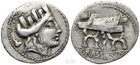 P. FURIUS CRASSIPES. Denarius (84 BC). Rome