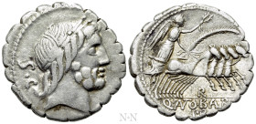 Q. ANTONIUS BALBUS. Serrate Denarius (83-82 BC). Rome
