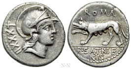 P. SATRIENVS. Denarius (77 BC). Rome