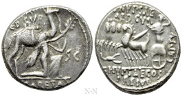 M. AEMILIUS SCAURUS and P. PLAUTIUS HYPSAEUS. Denarius (58 BC). Rome