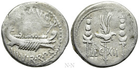 MARK ANTONY (86/2-30 BC). Legionary Denarius (31/32 BC). Mint traveling with Marc Antony (Patrae?)