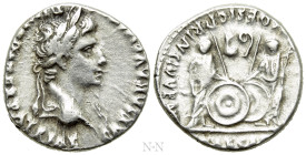 AUGUSTUS (27 BC-14 AD). Denarius. Lugdunum