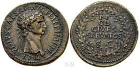 CLAUDIUS (41-54). Ae Medallion "Paduan" after Giovanni Cavino (1500-1570)