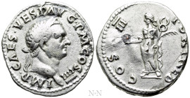 VESPASIAN (69-79). Fourrèe Denarius. Contemporary forgery