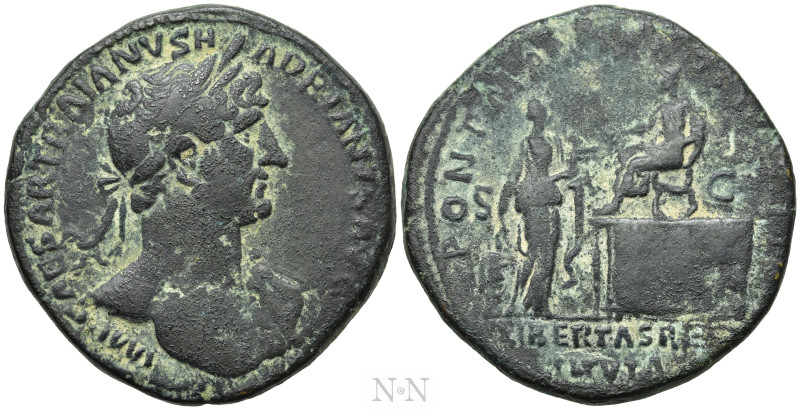 HADRIAN (117-138). Sestertius. Rome. 

Obv: IMP CAESAR TRAIANVS HADRIANVS AVG....