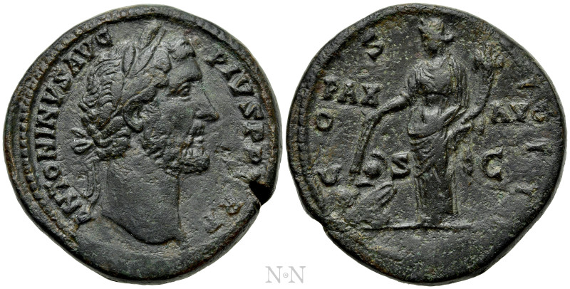 ANTONINUS PIUS (138-161). Sestertius. Rome. 

Obv: ANTONINVS AVG PIVS P P TR P...