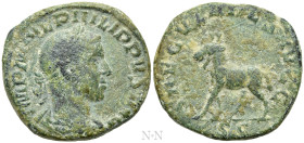 PHILIP II (247-249). Sestertius. Rome. Saecular Games/1000th Anniversary of Rome issue