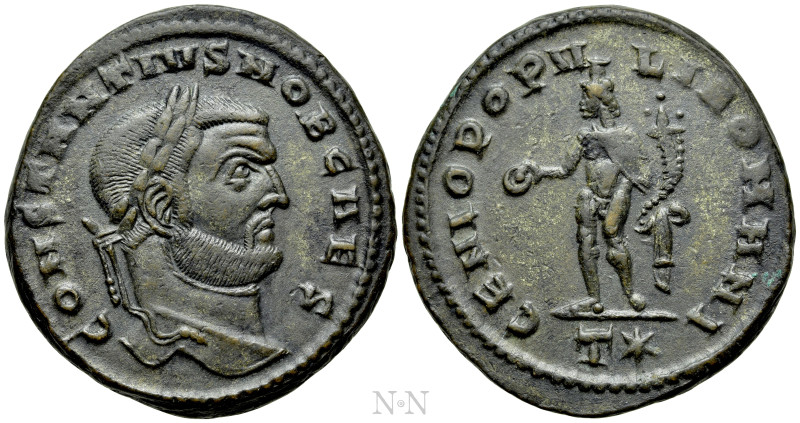 CONSTANTIUS I (Caesar, 293-305). Follis. Rome. 

Obv: CONSTANTIVS NOB CAES. 
...
