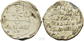 BYZANTINE LEAD SEALS. Staurakios, spatharokandidatos and kommerkiarios of Thessalonica (10th century)