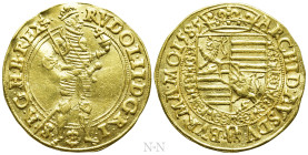 HOLY ROMAN EMPIRE. Rudolf II (1576-1612). GOLD Ducat (1585). Praha (Prague)