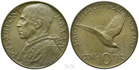 ITALY. Vatican. Pius XII (1939-1958). 10 Centesimi (1942/IV)