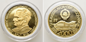 YUGOSLAVIA. Socialist Federal Republic (1963-1992). Proof GOLD 2000 Dinara (1979)