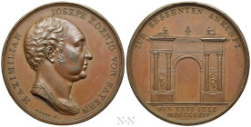 GERMANY. Bavaria. Maximilian I Joseph (1806-1825). Bronze Medal (1824). 25th Anniversary of reign