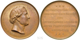 GERMANY. Heidelberg. Bronze Medal (1861). Friedrich Christoph Schlosser, historian. By C. Schnitzspahn