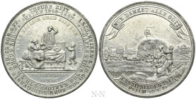GERMANY. Sachsen. Halle. Tin Medal (1847). By L. Haase and H. Lorenz. On the topic of inflation