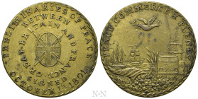 GREAT BRITAIN. George III (1760-1820). Brass Medal/Token (1801). Peace of Amiens