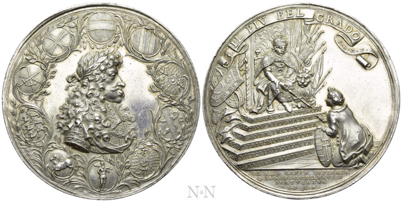 HOLY ROMAN EMPIRE. Leopold I (1657-1705). Silver Medal (1688). By P. H. Müller. ...