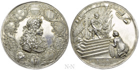HOLY ROMAN EMPIRE. Leopold I (1657-1705). Silver Medal (1688). By P. H. Müller. Conquest of Belgrade