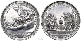 HOLY ROMAN EMPIRE. Leopold I (1657-1705). Silver Schraubmedaille (1700). By P. H. Müller. For the new century