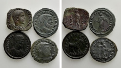 4 Roman Coins; all Tooled