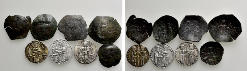 8 Byzantine and Venetian Coins. 

Obv: .
Rev: .

. 

Condition: See pictu...
