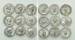 9 Roman Denarii
