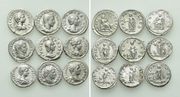 9 Roman Denarii