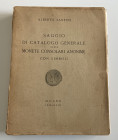 Santini A. Saggio di Catalogo Generale delle Monete Consolari Anonime con i Simboli. Milano 1940. Softcover, pp. 190, 88 b/w plates. Good condition.