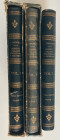 Simonetti L. 3 Voll. Monete Italiane Medioevali e Moderne. Firenze 1967-69. Full leather with gilt title on spine. I Vol. Casa Savoia, Part. I: da Odd...
