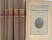 Strozzi C. March. Periodico di Numismatica e Sfragistica per La Storia D' Italia 6 Voll. (Compete set). Firenze 1868-1874. Hardcover with gilt title o...