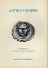 BANK LEU AG. – Auktion 22. -Zurich, 8\9 – Mai, 1979. Antike munzen; Griechen – Romer – Byzantiner, Literatur. Pp. 95, lots 624, plates 27 + 8 ingrandi...