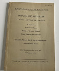 Busso. Katalog 258. Munzen und Medaillen, Antike, Mottelalter, Neuzeit. Frankfurt 29 September 1958. Softcover, pp.89, lots 2865, 16 b/w playes. Good ...