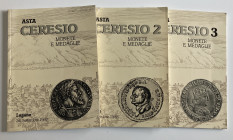 Ceresio Asta Monete e Medaglie. 3 Catalogues. 1) Lugano 26 Settembre 1987. 2) Lugano 26 Settembre 1988. 3) Lugano 03 Ottobre 1992. Very good condition...
