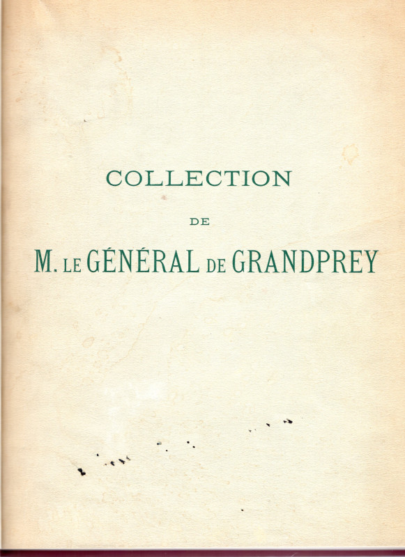 CIANI L . - Paris, 20\22 - Fevrier, 1935. Collection General Granprey. Monnaies ...