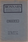 FLORANGE J. – CIANI L. - Paris, 10 Fevrier, 1923. Collection Mme. K. Monnaies grecques et Romaines, byzantines, francaise, ect. Pp. 23, lots 336, plat...