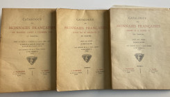 Florange J. Ciani L. 3 Catalogues. Catalogue de Monnaies Francaises De Hugues Capet a Charles VIII. (1 Partie) Paris 22-26 Novembre 1927. Softcover, p...