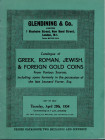 GLENDINING & CO. London, 29 – April, 1954. Catalogue of Greek, Roman, Jewish & foreign gold coins. Including some formery in the possesion of the late...