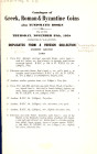 GLENDINING & CO.. London, 27 – November, 1958. Catalogue of greek, roman & byzantine coins. Collection Dumbarton Oaks. Pp. 44, lots 387, plates 5. Rel...