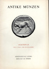 HESS A. – LEU BANK. – Auktion, 45. Luzern, 12 – Mai, 1970. Antike munzen; Griechen, Romer, Byzantiner, Volkerwanderung. Pp. 83, lots. 754, plates 36. ...