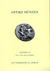 LEU NUMISMATIK AG. - Auktion 59. Zurich, 17 - Mai, 1994. Antike munzen. Kelten, griechen, roman. Pp.129, lots 353, all ill + enlargements. ril and exc...