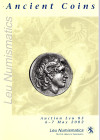 LEU NUMISMATIK LTD. - Auction 83. Zurich, 6\7- May, 2002. Ancient coins, Greek, Roman, and Byzantine, literature. Pp. 224, lots. 1115, ill with enlarg...
