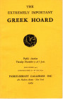 PARKE-BERNET GALLERIES. New York, 9 - December, 1969. The extremely important greek ( PAEONIAN) hoard, being coins in gold and silver of northern Mace...