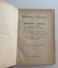 Ratto R. Monnaies Grecques. Importante Collection, De Toutes Regions De L'Epoque Grecque. Lugano 04 Avril 1927. Half Cloth, pp. 220, lots 2966,72 b/w ...