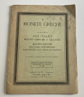Ratto R. Fixed price list. Monete Greche. I Fascicolo. Assi Italici. Monete Iberiche e Galliche. Monete Greche dell'Italia Continrntale dall' Etruria ...