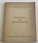 Rosemberg S. Katalog No. 72. Griechische und Romische Munzen, Frankfurt 11 Juli 1932. Softcover, pp. 80, lots 1677, 28 b/w plates. With evaluation pri...