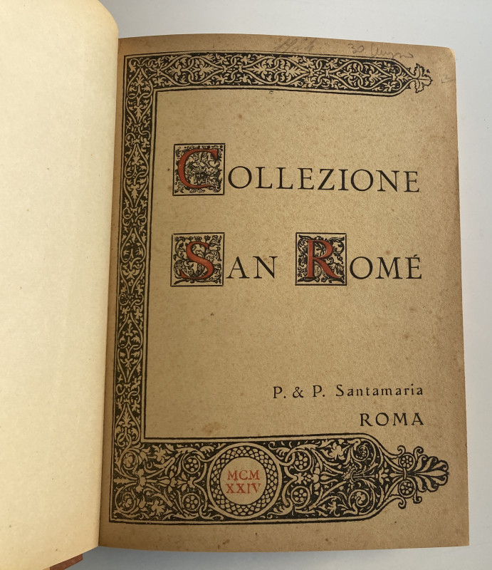 Santamaria P.&P. Collezione San Romè di Monete di Zecche Italiane-. Roma 30 Giug...